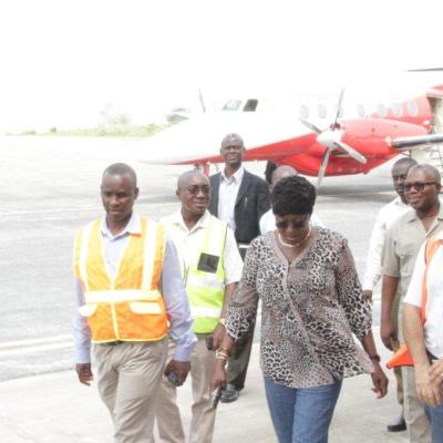 Visit by Transport Minister to Obuasi Airport