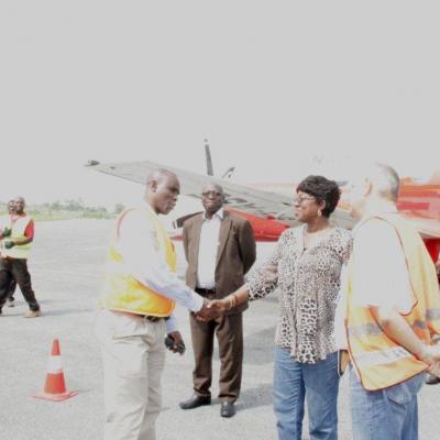 Visit by Transport Minister to Obuasi Airport
